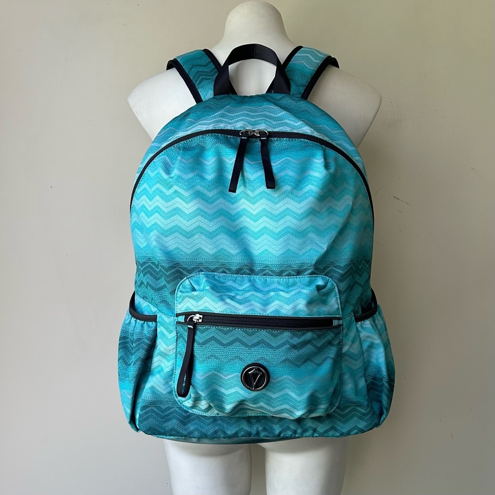 Lululemon Athletica Teal Chevron Backpack